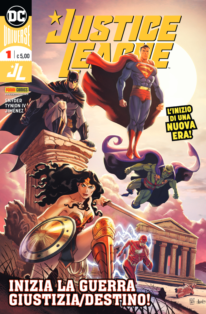 Panini Comics - Justice League 1 - Copertina di Lelio Bonaccorso - La Valle Dei Templi (Agrigento)