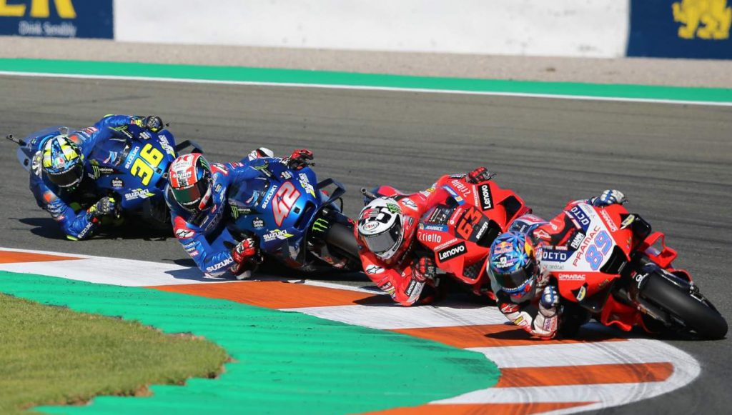 MotoGP Valencia 2021 -Martin, Bagnaia, Rins e Mir in gara